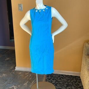 "Blue Talbots Size 4 Bodycon Dress | Flattering & Elegant Apparel"